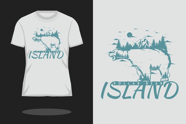 Design de camiseta retrô da ilha do urso polar
