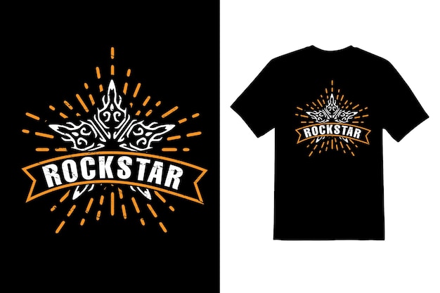 Design de camiseta rock star typeface