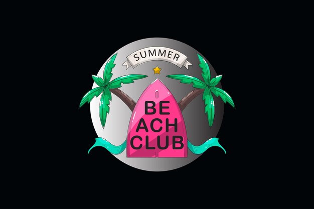 Vetor design de camiseta summer beach club