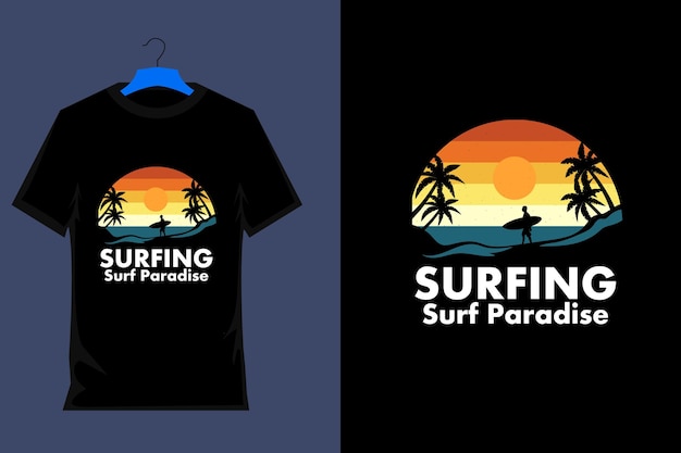 Design de camiseta surf paradise