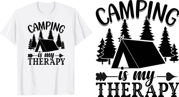 Vetor design de camiseta svg de acampamento