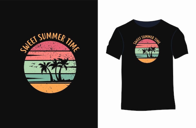 Design de camiseta sweet summer time quotes