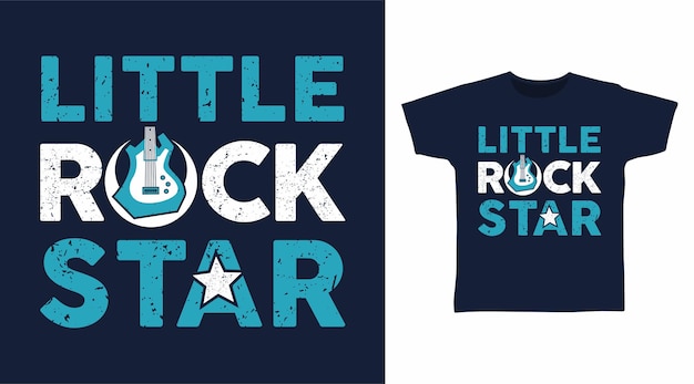Design de camiseta tipografia little rock star