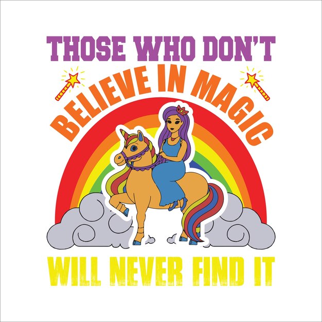 Design de camiseta Unicoron para tipografia