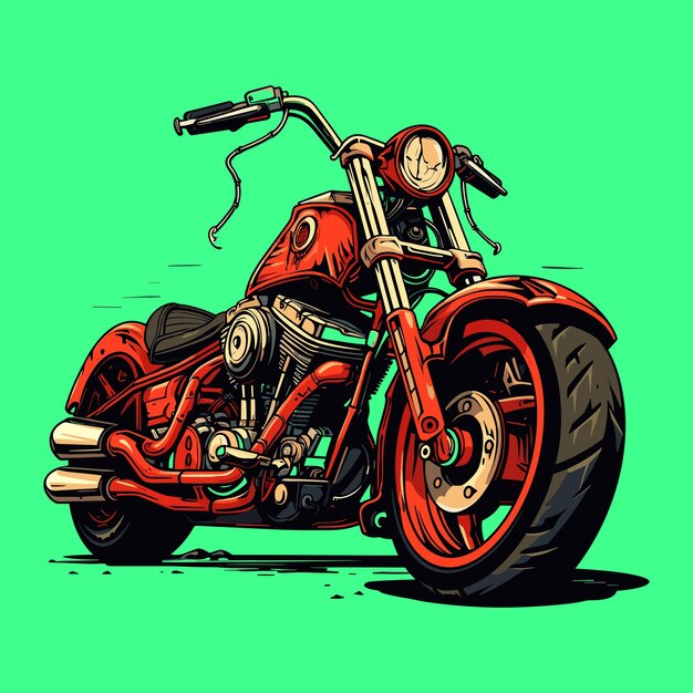 Design de camiseta vetorial de motocicleta