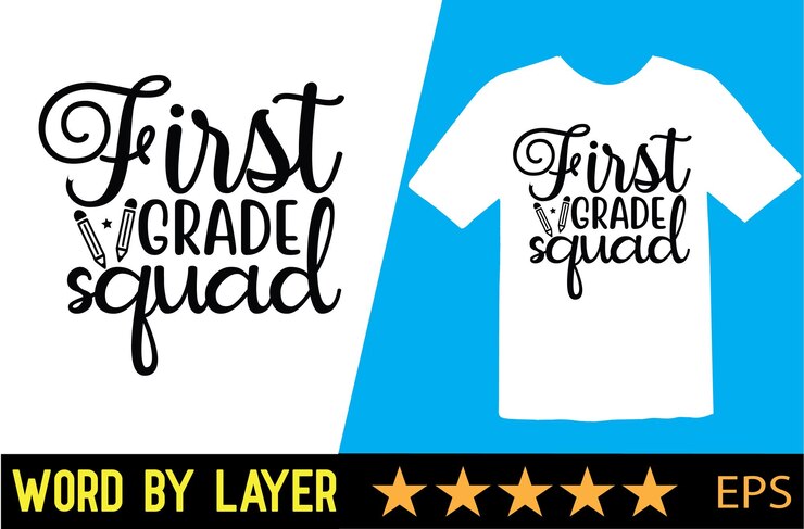 Vetor design de camiseta vetorial de volta à escola
