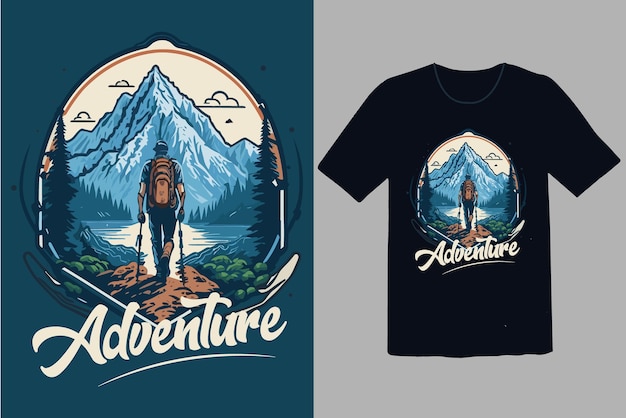 Design de camiseta vintage de aventura