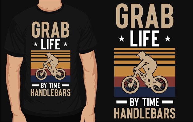 Design de camiseta vintage para andar de bicicleta