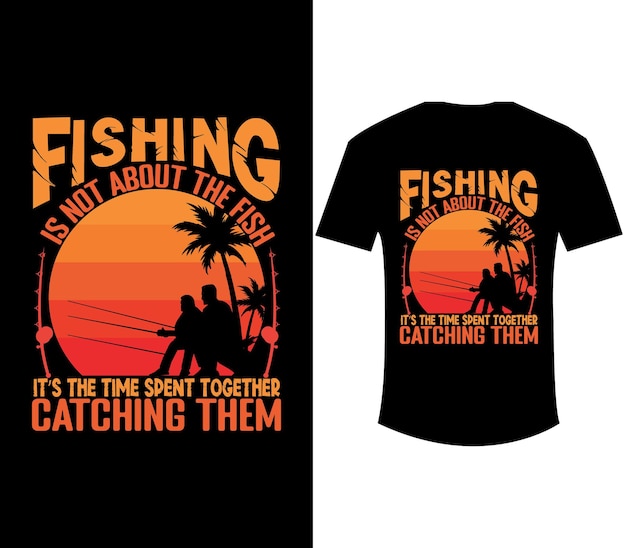 Design de camiseta vintage para o dia dos pais para o pai pescador legal