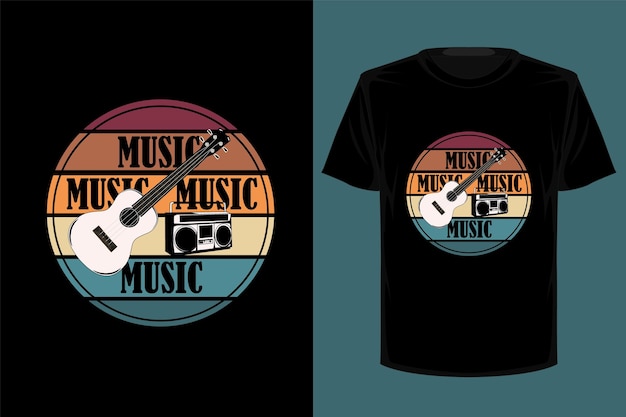 Design de camiseta vintage retrô de música