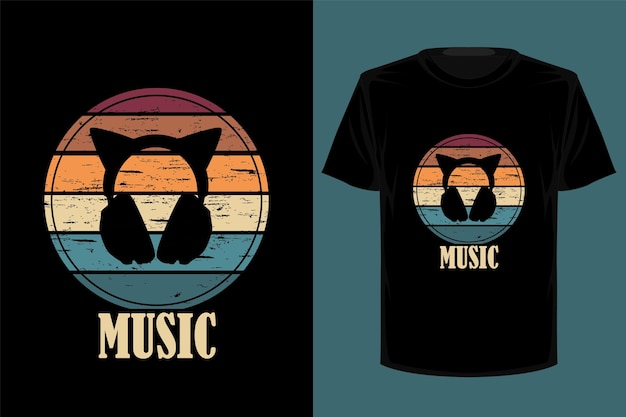 Design de camiseta vintage retrô de música