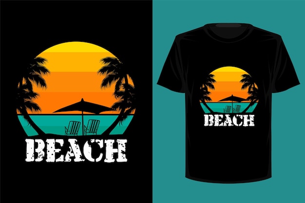 Design de camiseta vintage retrô de praia