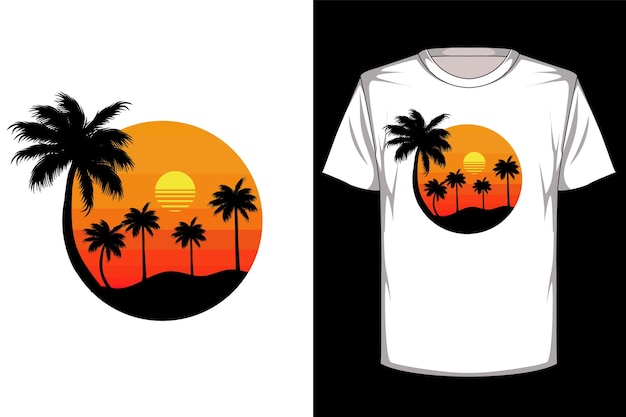 Design de camiseta vintage retrô de verão do havaí