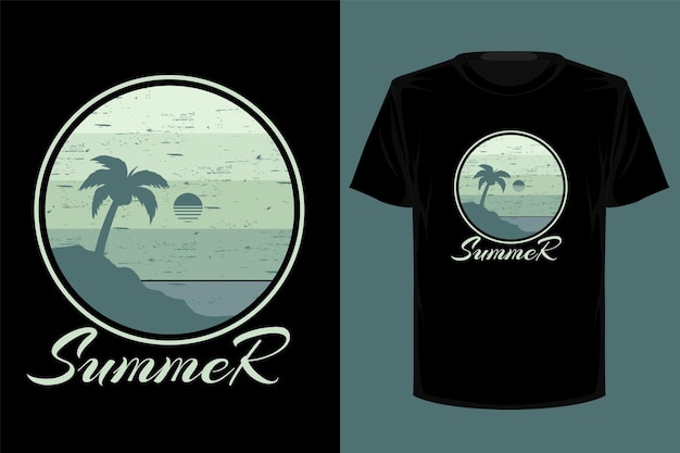 Design de camiseta vintage retrô de verão