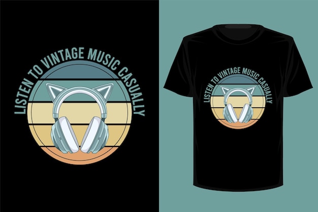 Design de camiseta vintage retrô vintage de música