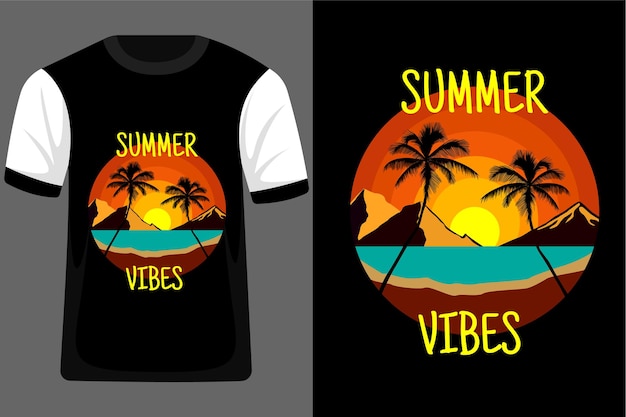 Design de camisetas com vibrações de verão