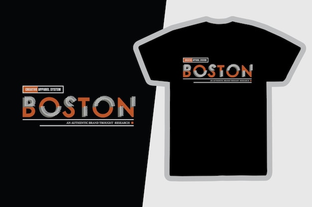 Design de camisetas e roupas de boston