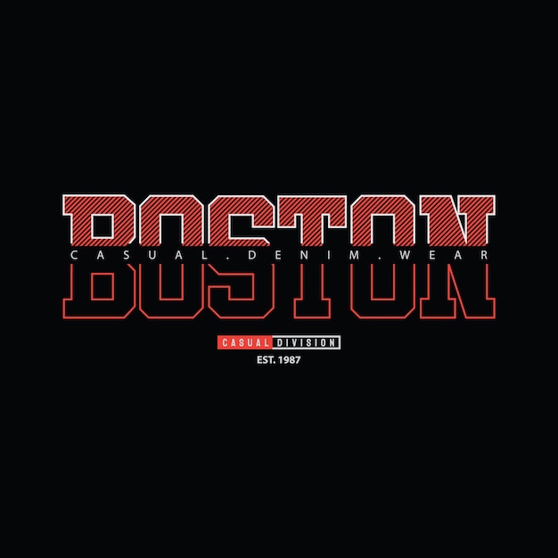 Design de camisetas e roupas de boston