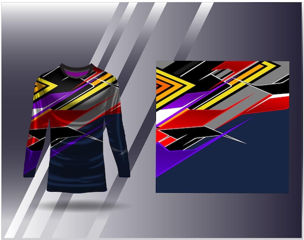 Design de camisetas esportivas para jogos de futebol em jérsei de corrida e ciclismo