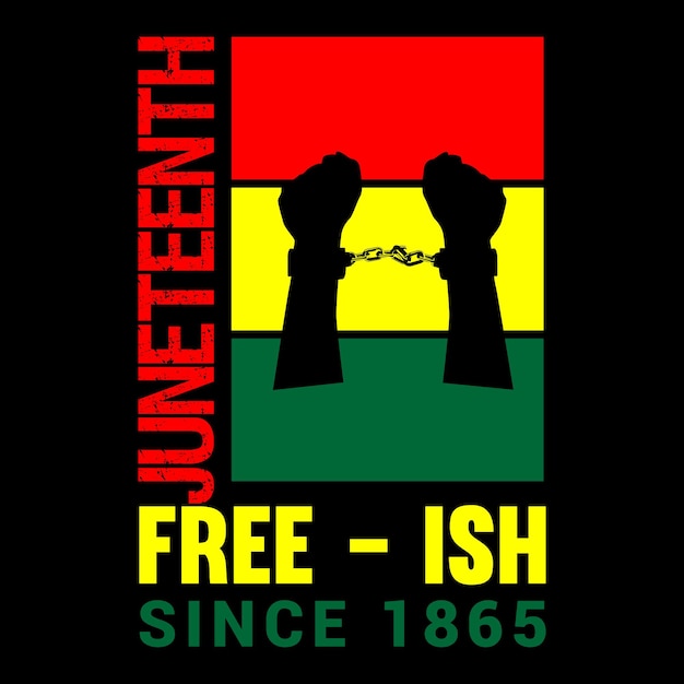 Vetor design de camisetas juneteenth