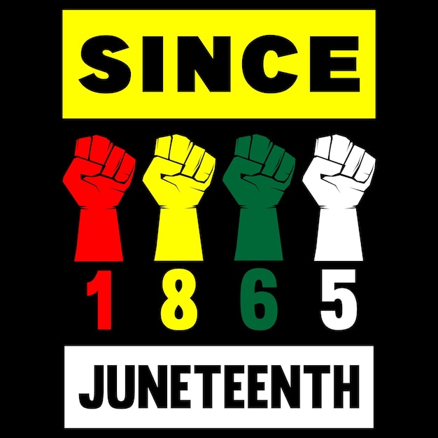 Vetor design de camisetas juneteenth