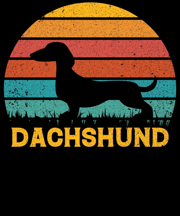 Vetor design de camisetas para amantes de cães dachshund