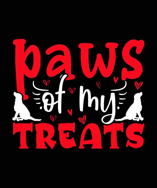 Design de camisetas para cães paws off my treats