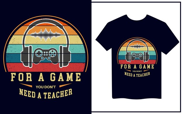 Design de camisetas para jogos, coleção de design de camisetas para jogos vintage