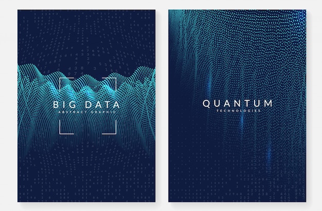 Design de capa de big data. Tecnologia para visualização