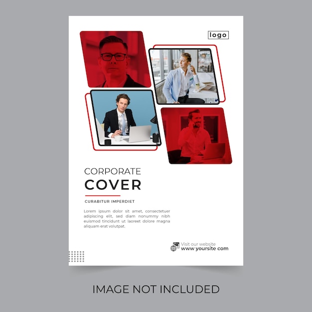 Vetor design de capa de brochura de negócios de relatório anual moderno ou design limpo de panfleto