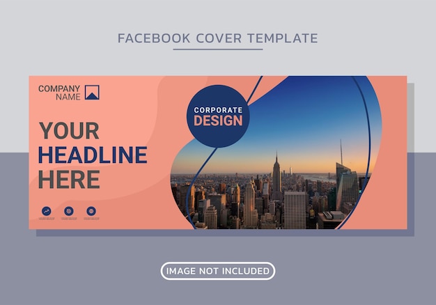 Vetor design de capa de facebook corporativo de negócios