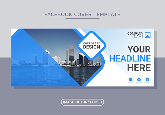 Vetor design de capa de facebook corporativo de negócios