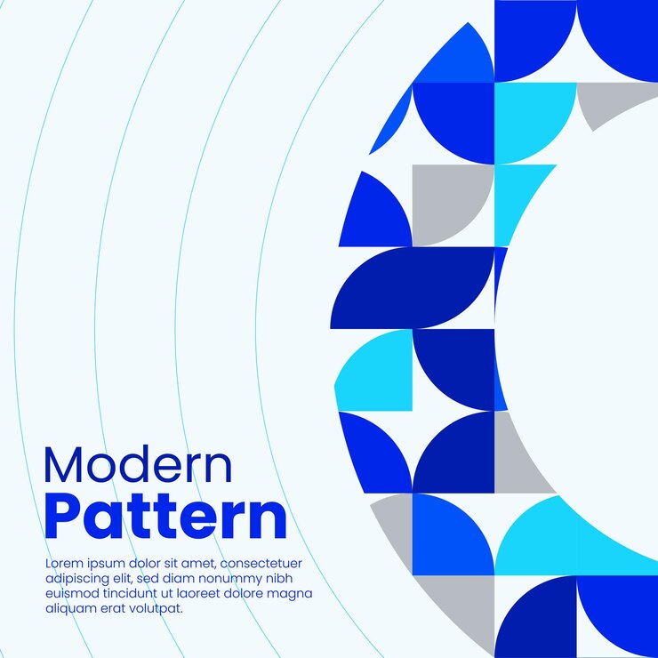 Design de capa de mídia social com padrão moderno