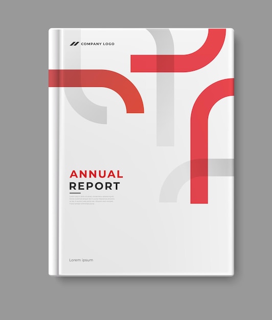 Vetor design de capa de modelo de relatório anual de negócios
