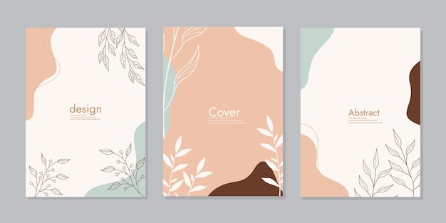 design de capa de notebook com padrão floral abstrato retro fundo botânico tamanho A4 para notebook