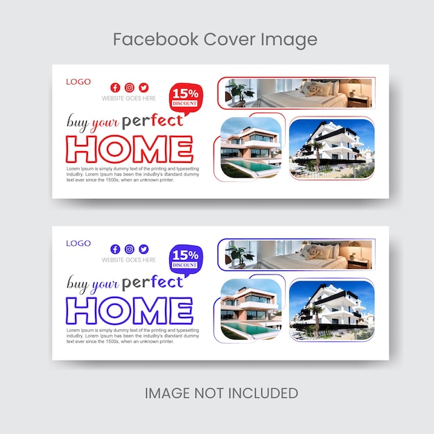 Vetor design de capa do facebook moderno, criativo e colorido