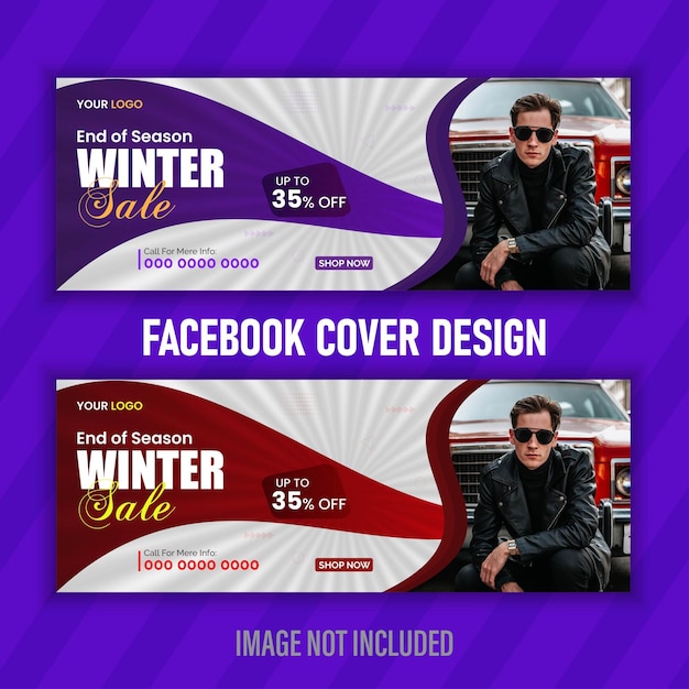 Vetor design de capa do facebook