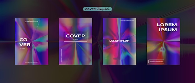 Design de capa futurista flor retrô dos anos 80 vibrante de volta para o futuro coleção de tema fundo vetorial para panfletos banners cartazes convites cartões de presente brochuras