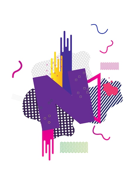 Design de capas geométricas planas Modernismo colorido Composição de formas simples Padrões futuristas