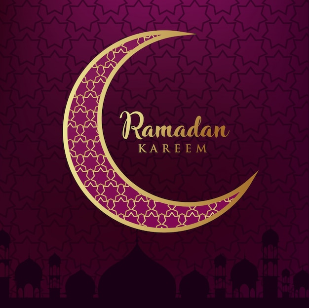 Vetor design de cartão criativo ramadan kareem