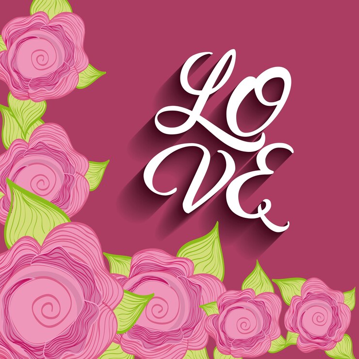 Vetor design de cartão de amor