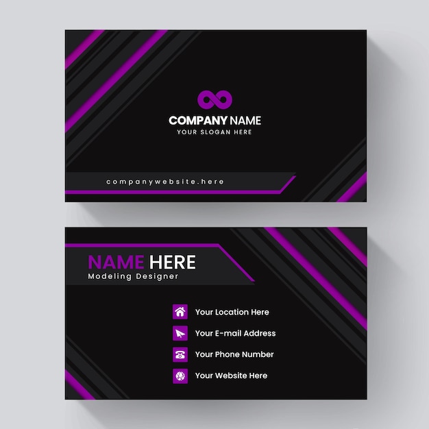 Design de cartão de contato inspirado na geometria