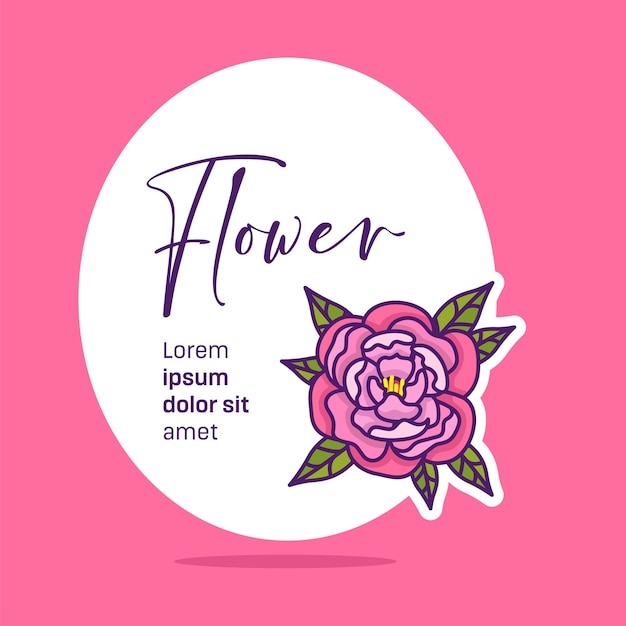Vetor design de cartão de convite com modelo floral