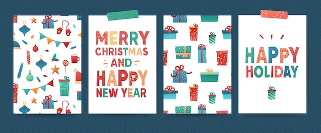 Design de cartão de felicitações para o Feliz Natal
