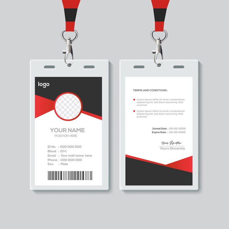Design de cartão de identificação criativa
