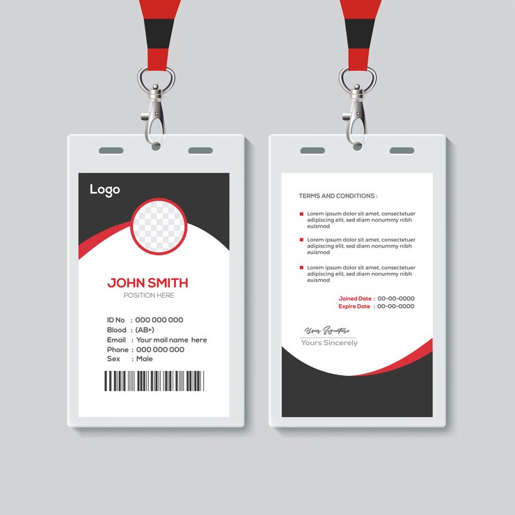 Design de cartão de identificação criativa