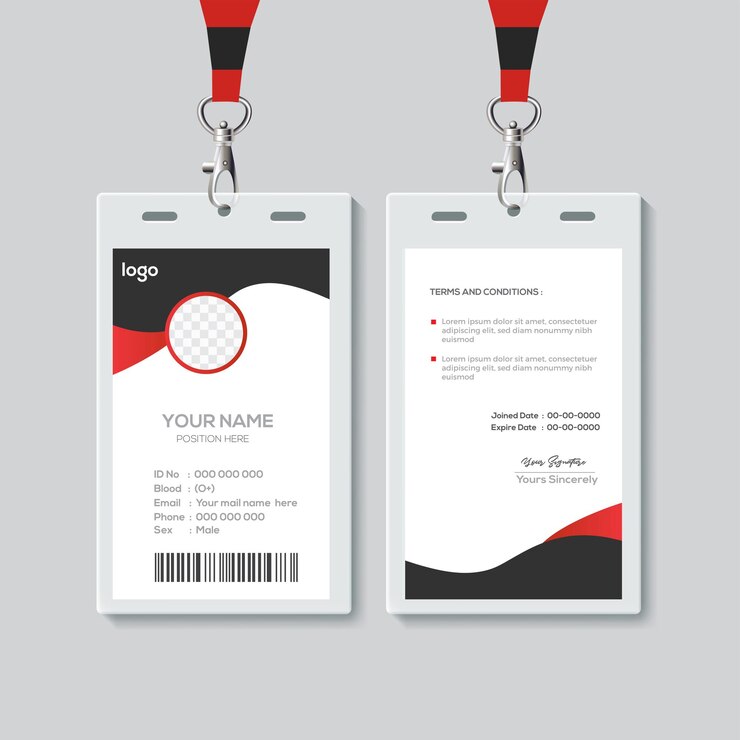 Design de cartão de identificação criativa