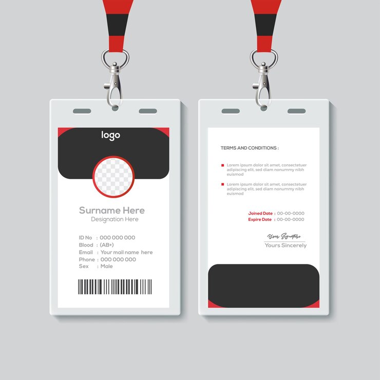Design de cartão de identificação criativa