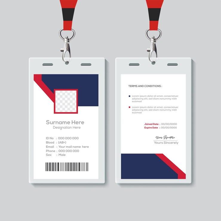 Design de cartão de identificação criativa