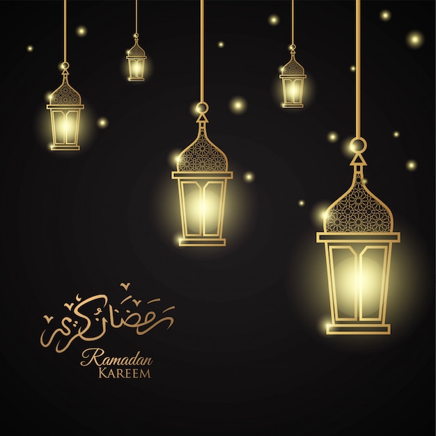 Vetor design de cartão de ramadan kareem